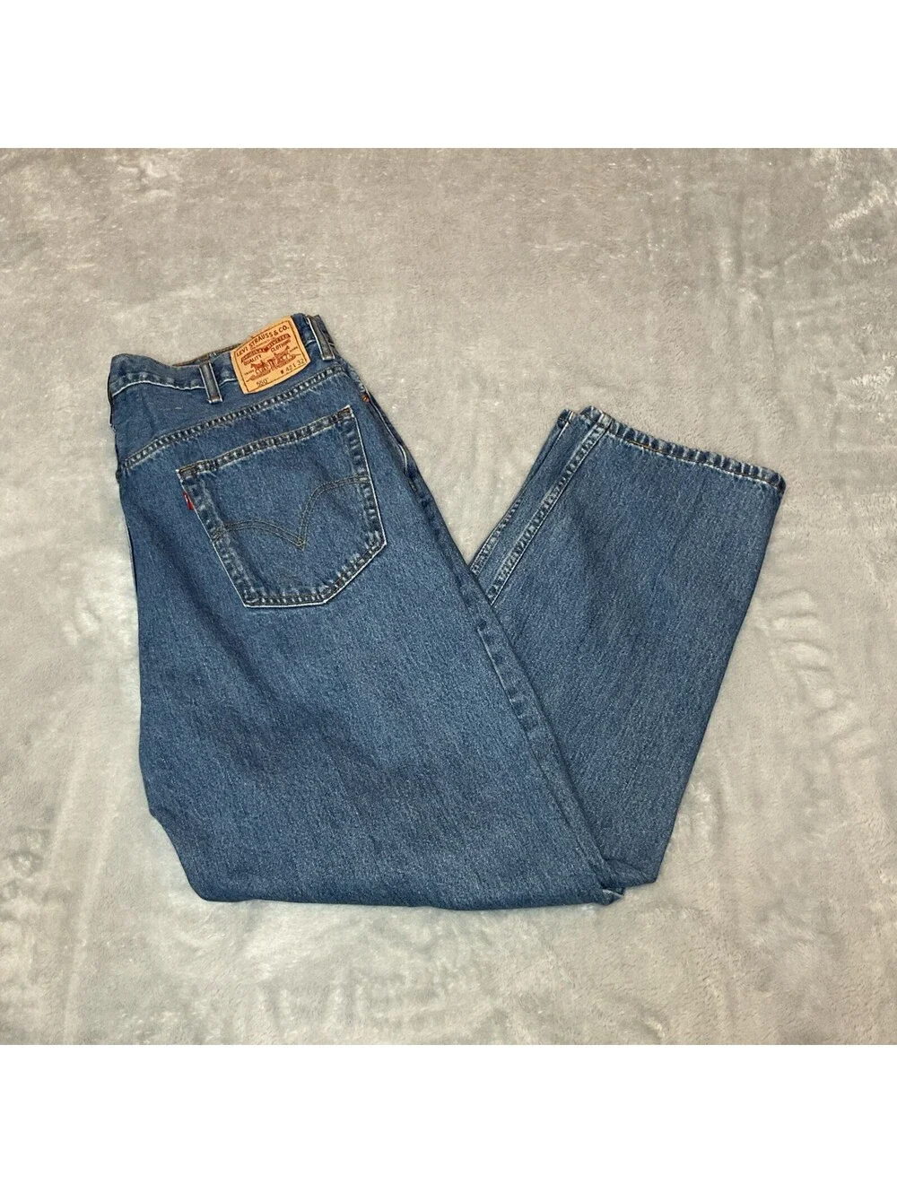 Levis 550 Jeans Mens 42x32 Blue Relaxed Denim Medium Wash